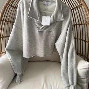 L’Academie Collared, Cropped Pullover